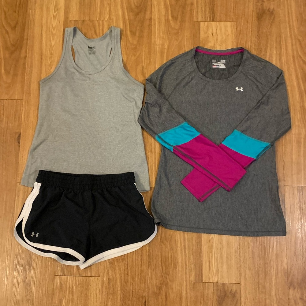 Workout Bundle - Shirts and Shorts (S and XS)